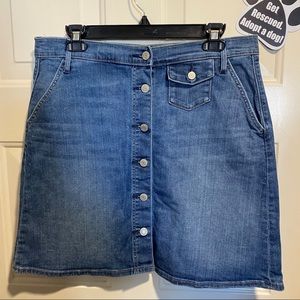 GAP Button Front Denim Skirt
